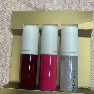 Farmasi Lip Trio - Deep Red, Bright Pink & Shimmer Clear